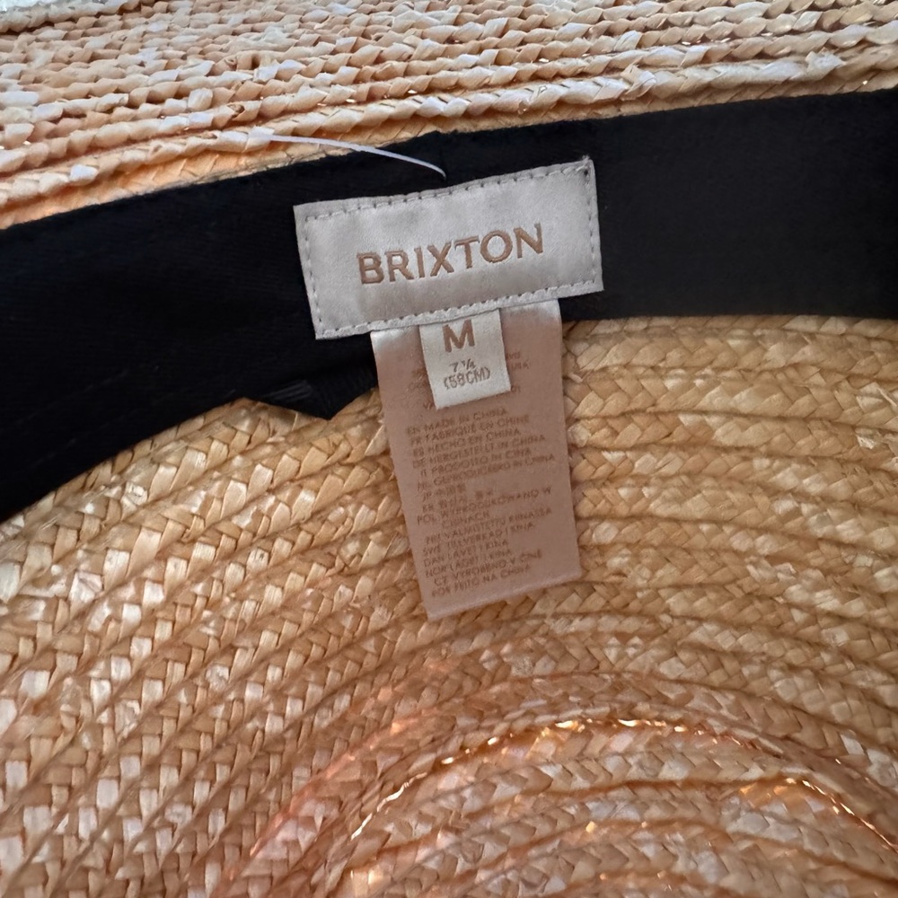 Brixton Joanna Wide-Brim Straw Hat with Black Band - Picture 2 of 4